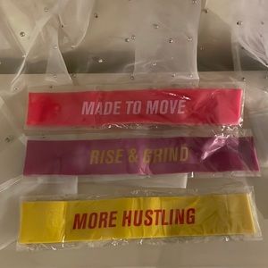 Motivational & inspirational rubber work out bands